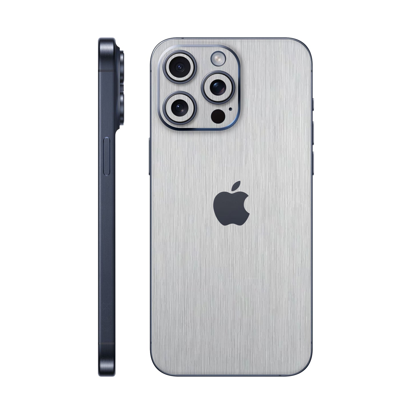 Folie de protectie iPhone 15 Pro Max, eSkins Elegans, Skin Metalic Gri