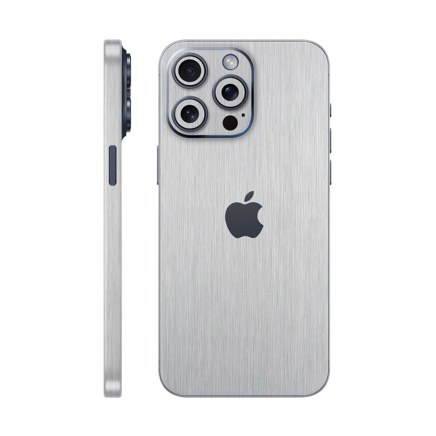 Folie de protectie iPhone 15 Pro Max, eSkins Elegans, Skin Metalic Gri