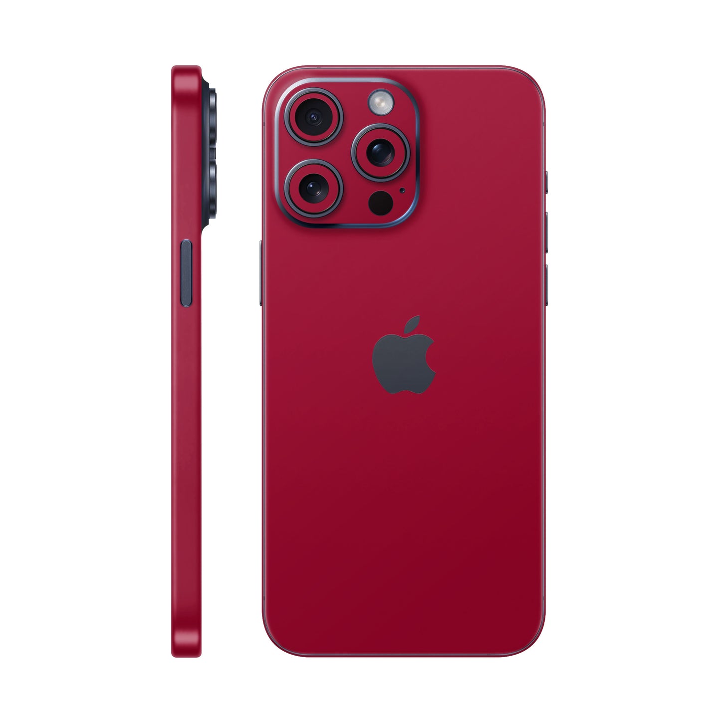 Folie de protectie iPhone 15 Pro Max, eSkins Unique, Skin Mat Rosu