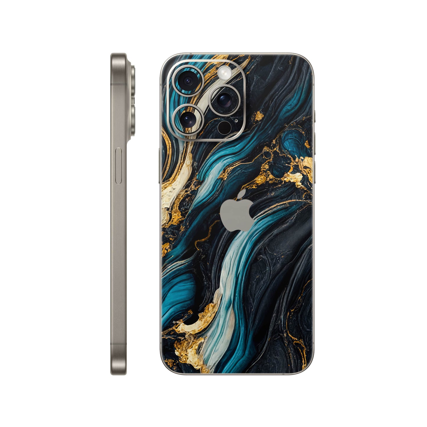 Folie de protectie iPhone 15 Pro, eSkins Signature, Mystic Ocean