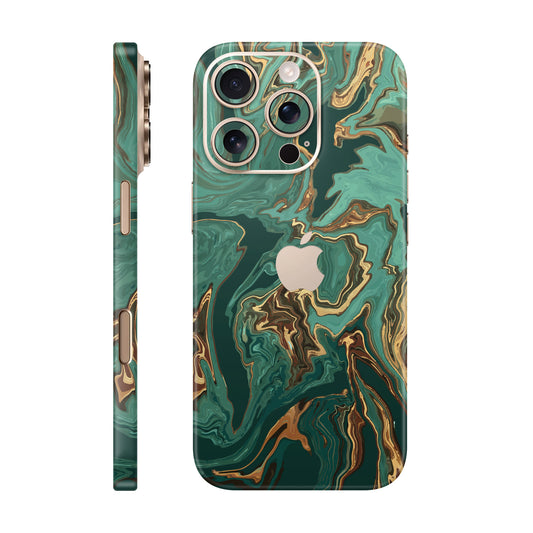 Folie de protectie iPhone 16 Pro Max, eSkins Signature, Skin Emerald Flow