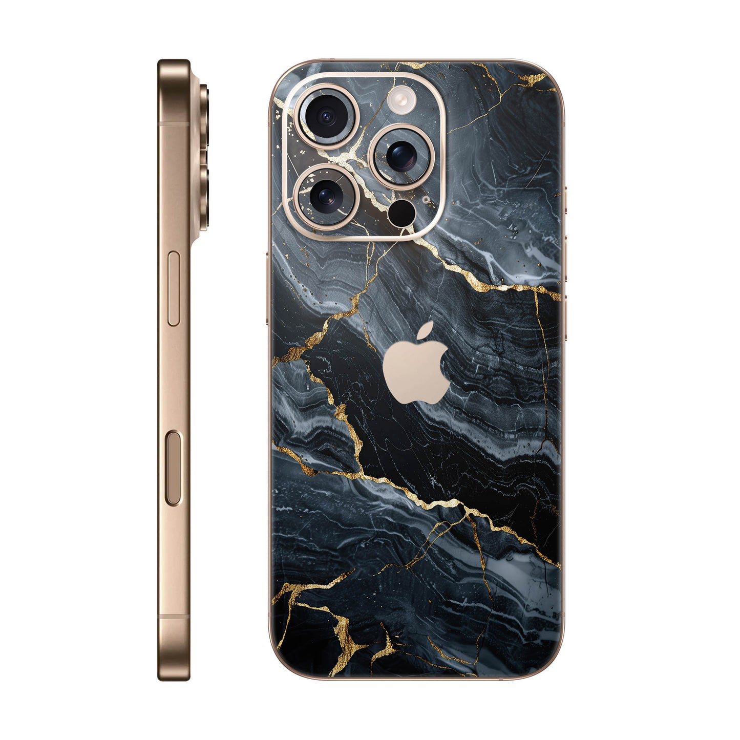Folie de protectie iPhone 16 Pro Max, eSkins Signature, Skin Gilded Abyss