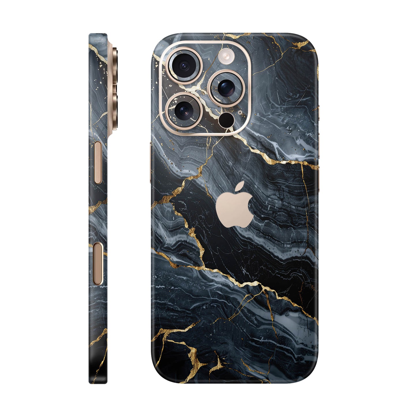 Folie de protectie iPhone 16 Pro Max, eSkins Signature, Skin Gilded Abyss