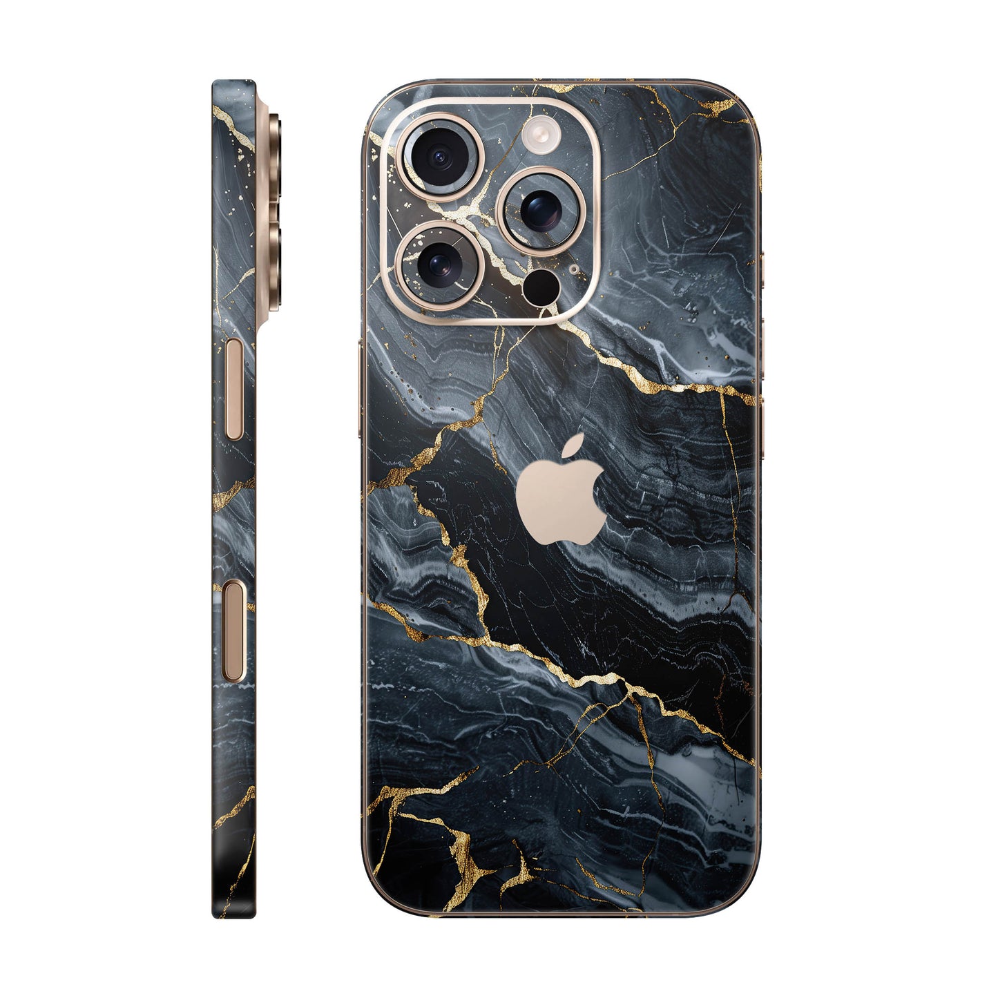 Folie de protectie iPhone 16 Pro Max, eSkins Signature, Skin Gilded Abyss