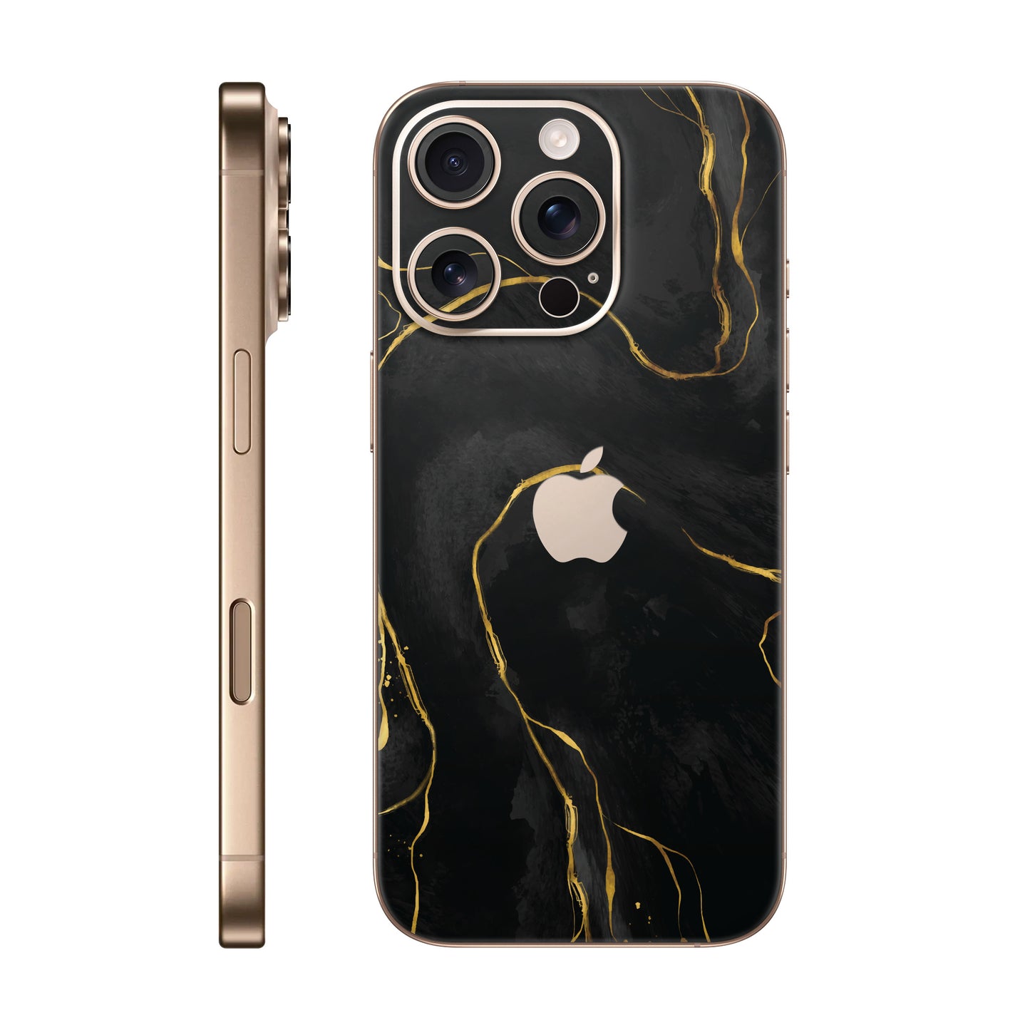 Folie de protectie iPhone 16 Pro Max, eSkins Signature, Skin Golden Onyx