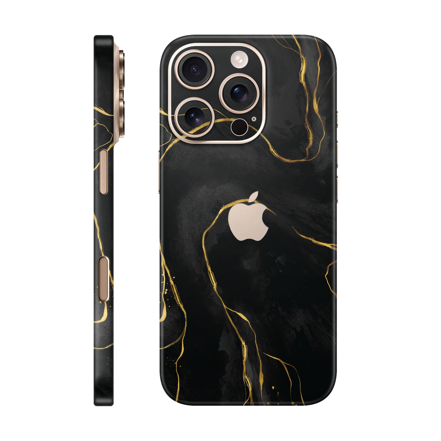 Folie de protectie iPhone 16 Pro Max, eSkins Signature, Skin Golden Onyx