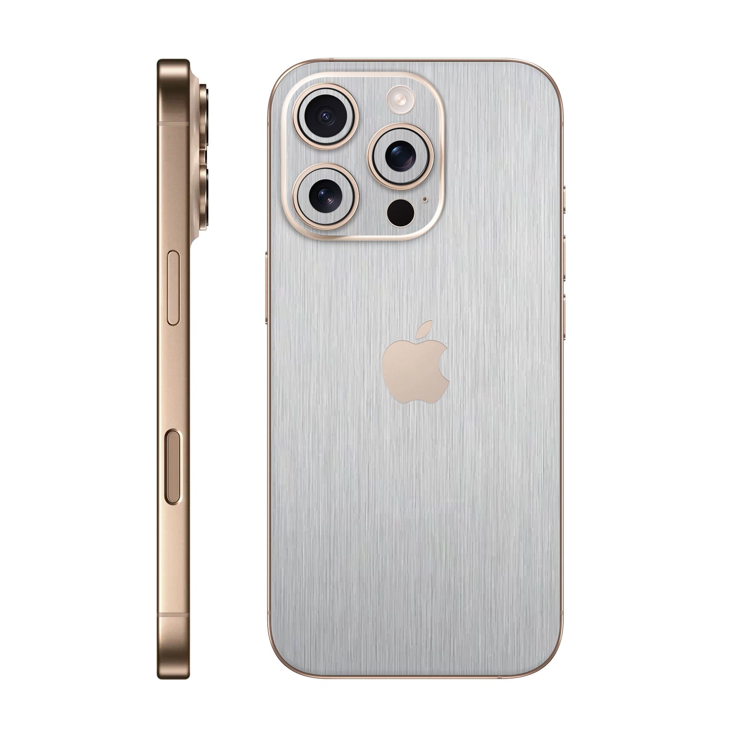 Folie de protectie iPhone 16 Pro Max, eSkins Elegans, Skin Metalic Gri