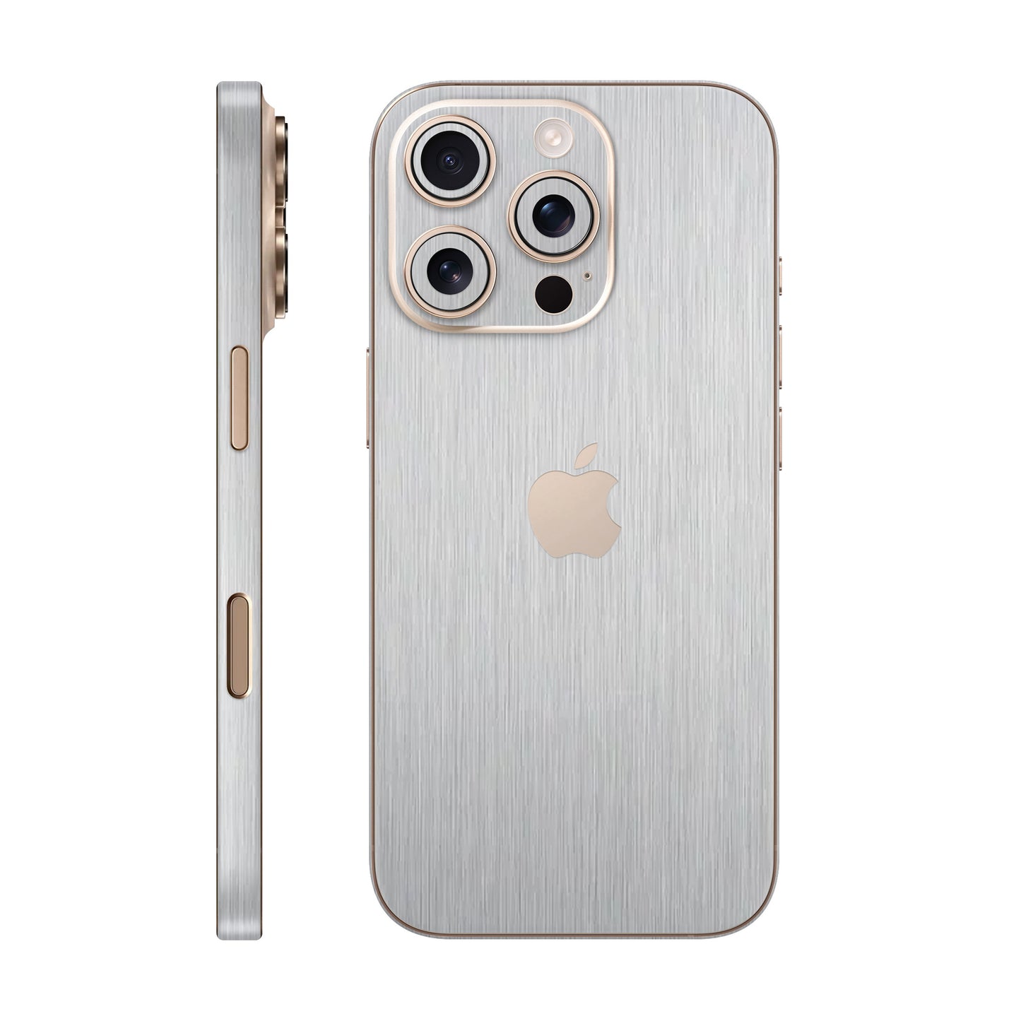 Folie de protectie iPhone 16 Pro Max, eSkins Elegans, Skin Metalic Gri