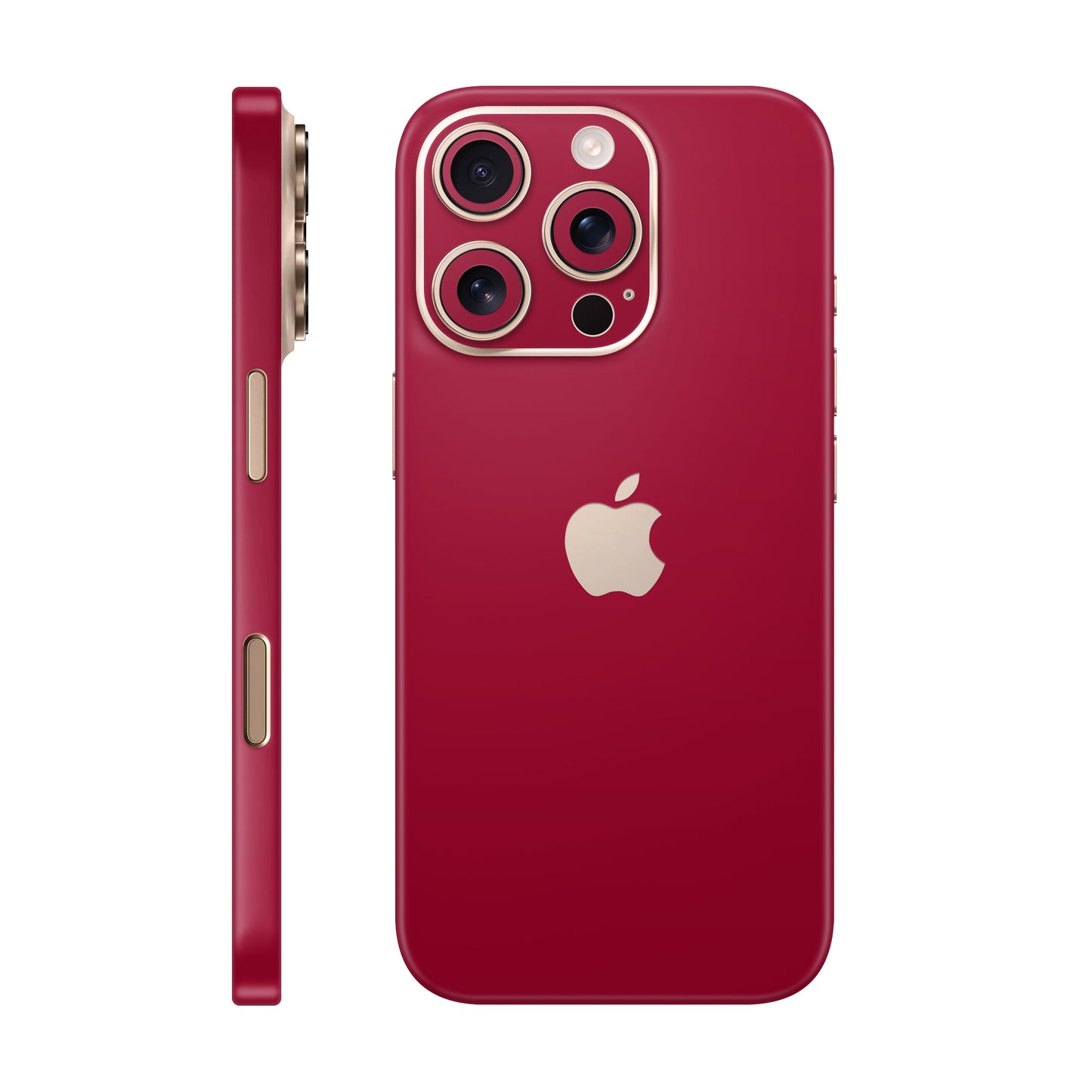 Folie de protectie iPhone 16 Pro Max, eSkins Unique, Skin Mat Rosu