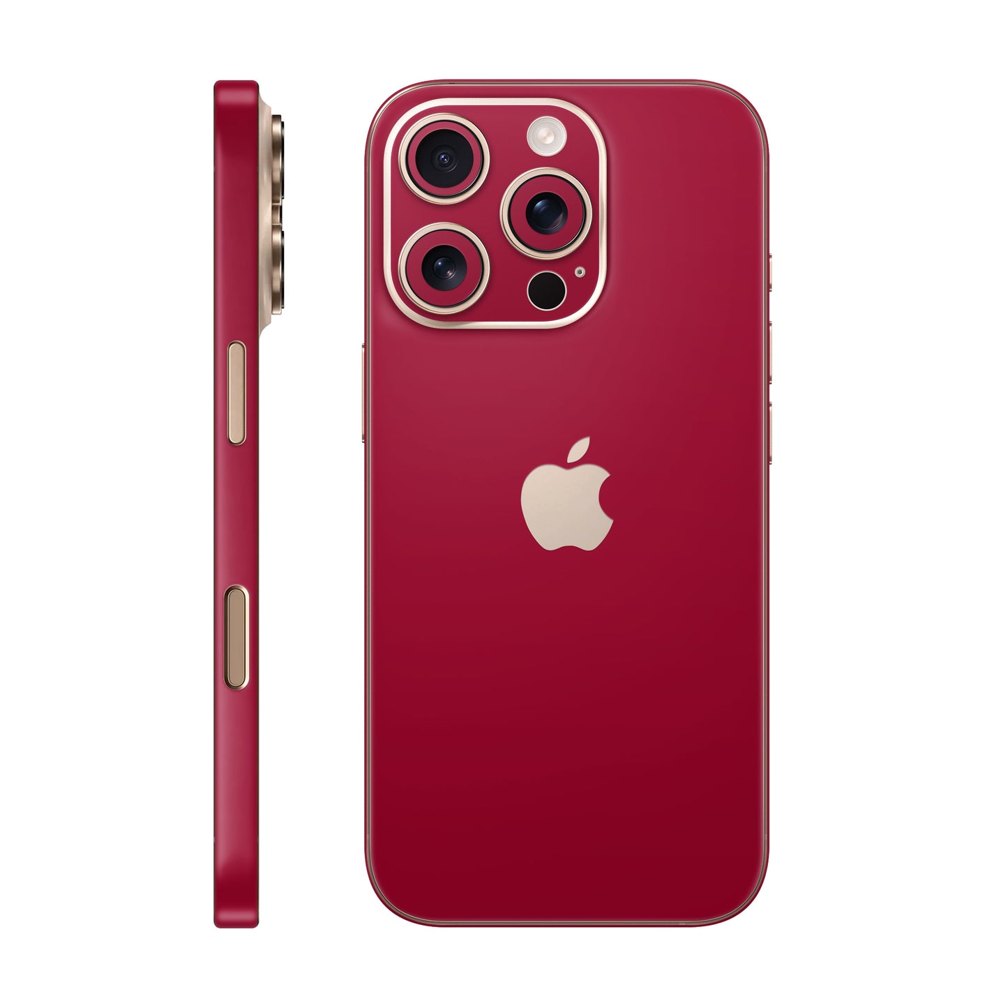 Folie de protectie iPhone 16 Pro Max, eSkins Unique, Skin Mat Rosu