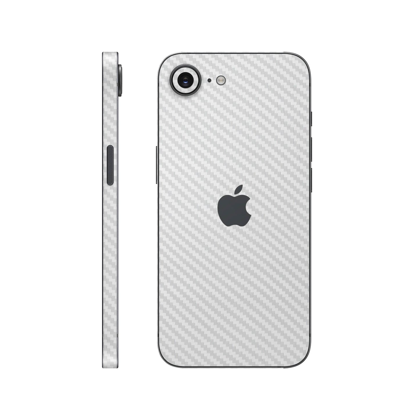 Folie de protectie iPhone 16e, eSkins Elegans, Skin Carbon Alb