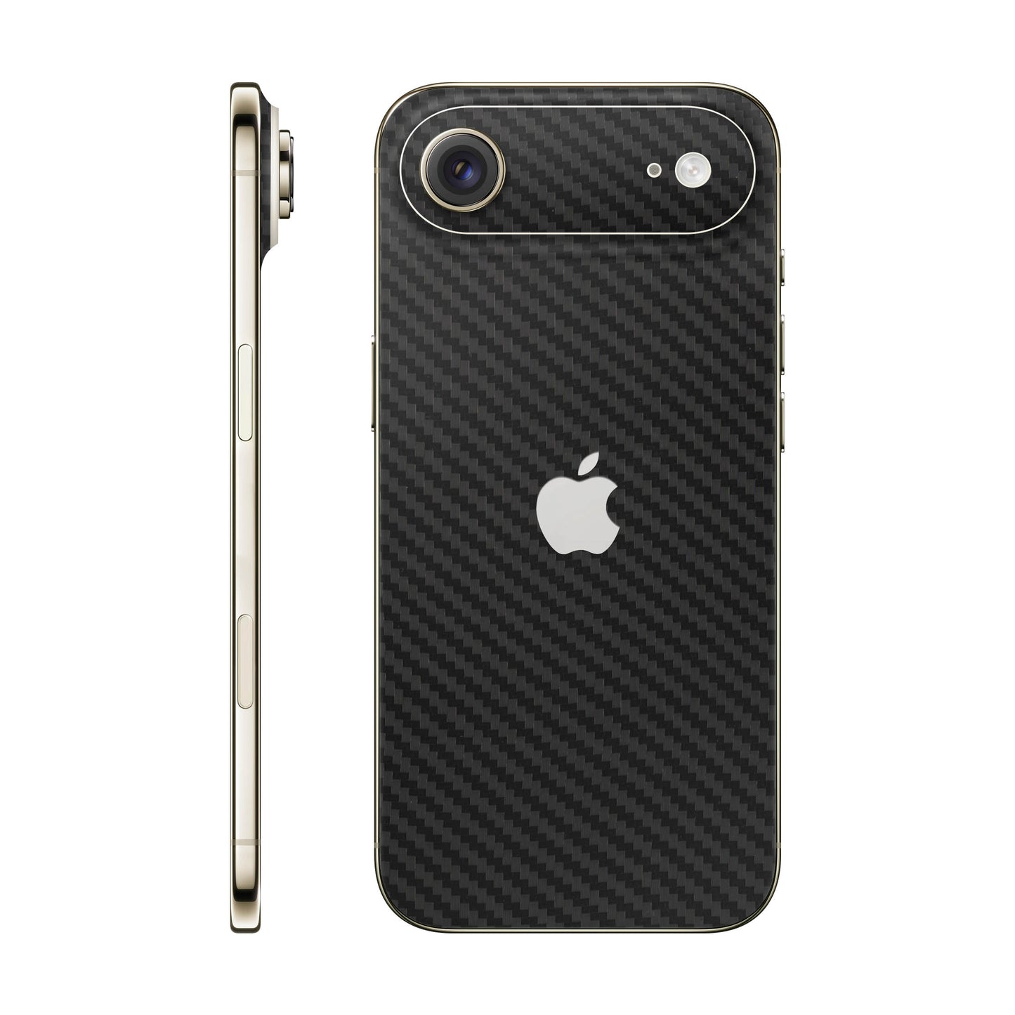 Folie de protectie iPhone 17 Air, eSkins Elegans, Skin Carbon Negru