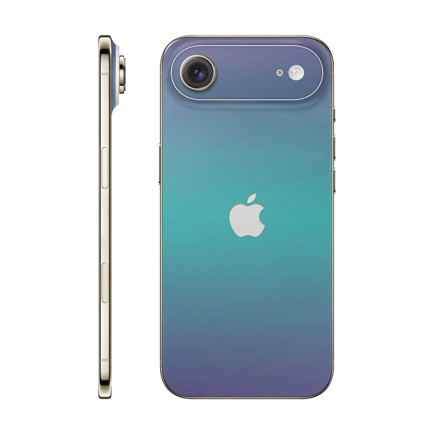 Folie de protectie iPhone 17 Air, eSkins Unique, Skin Cameleon Turcoaz-Lavanda