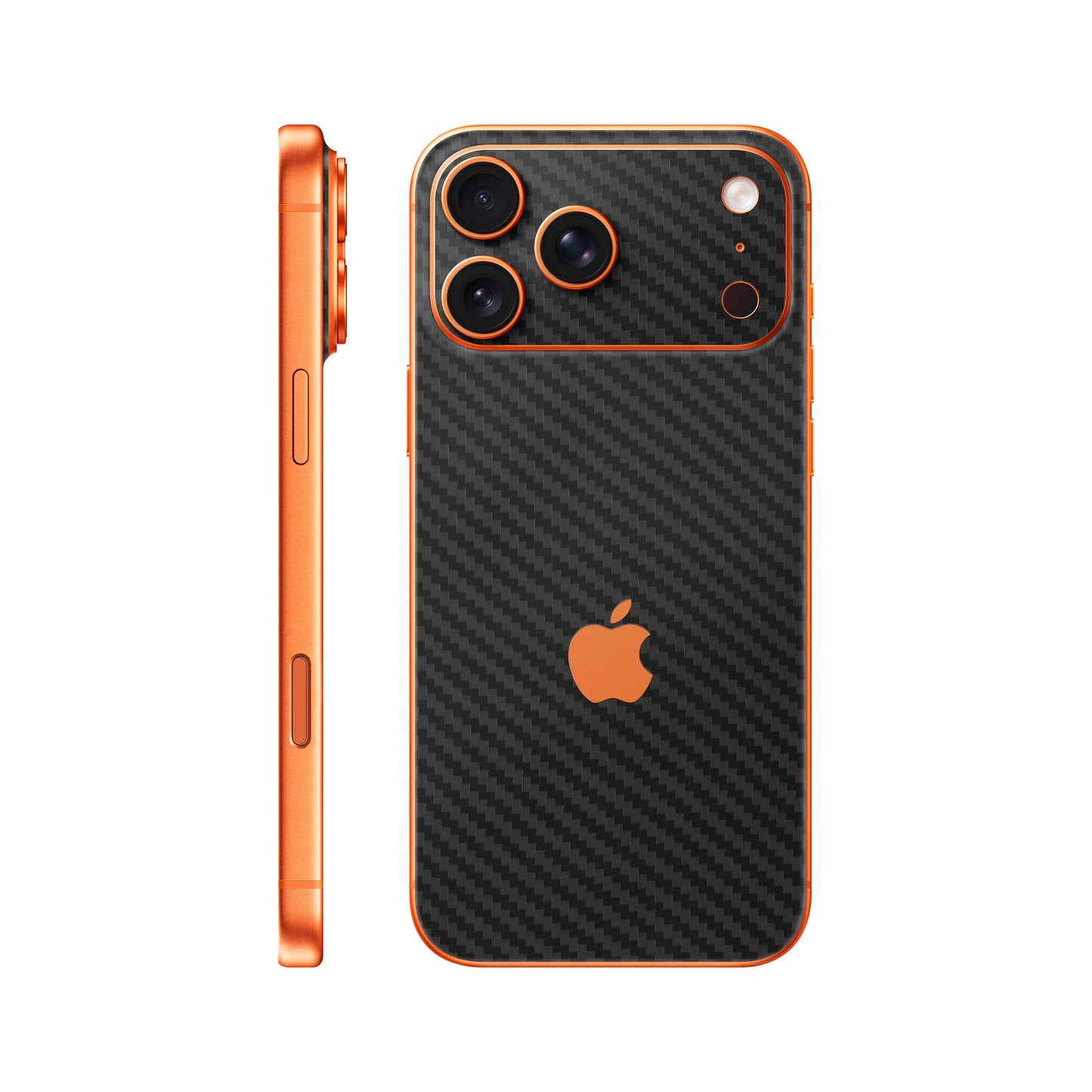 Folie de protectie iPhone 17 Pro, eSkins Elegans, Skin Carbon Negru