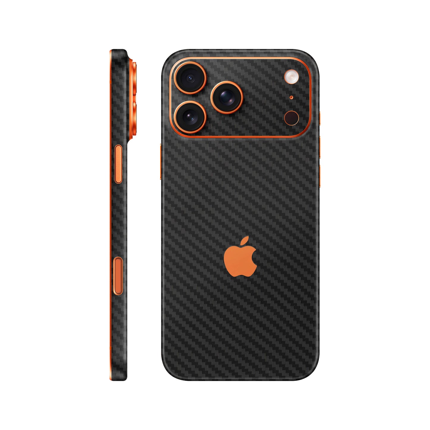 Folie de protectie iPhone 17 Pro, eSkins Elegans, Skin Carbon Negru