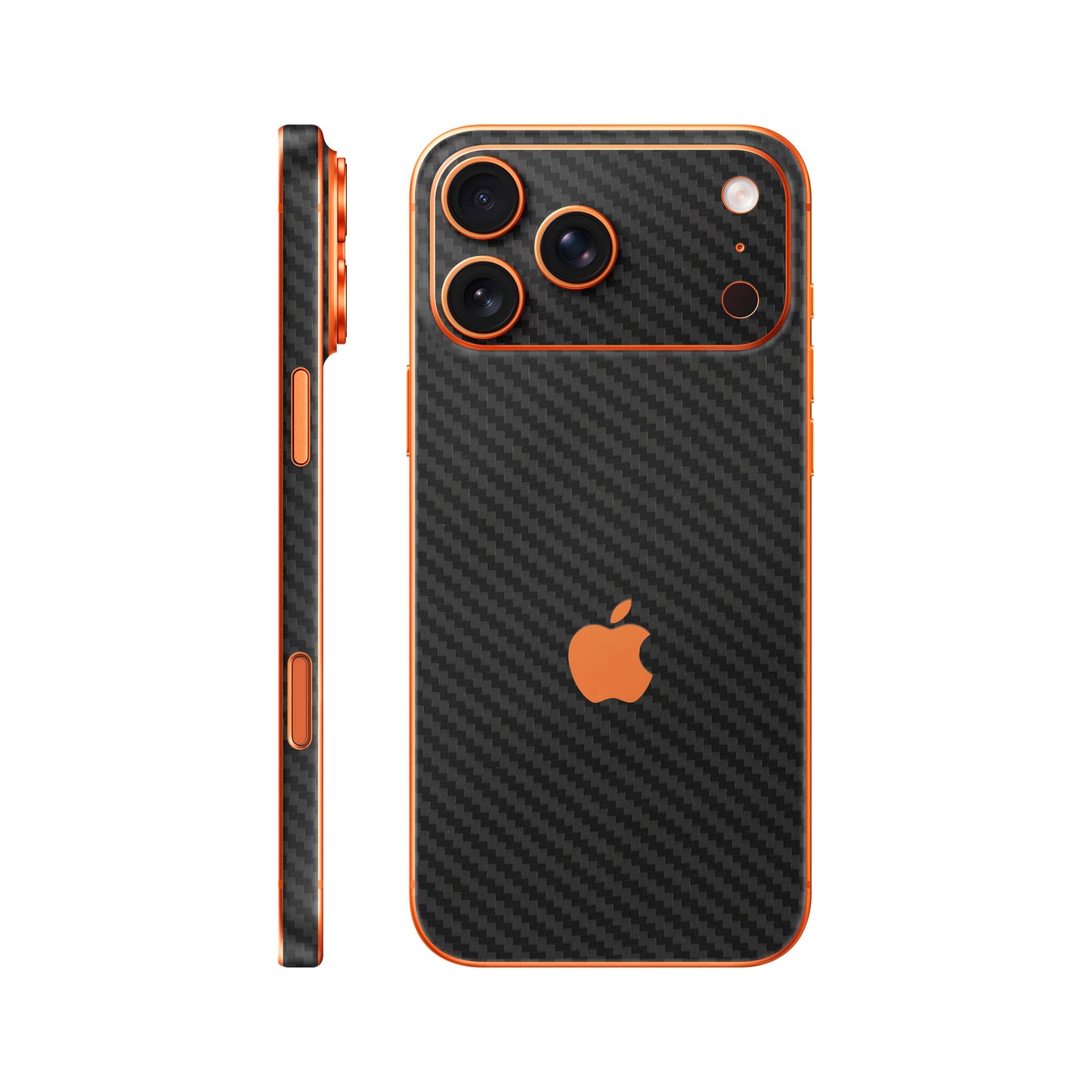 Folie de protectie iPhone 17 Pro, eSkins Elegans, Skin Carbon Negru