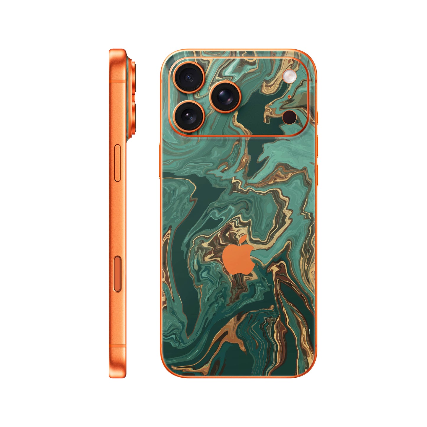 Folie de protectie iPhone 17 Pro, eSkins Signature, Skin Emerald Flow
