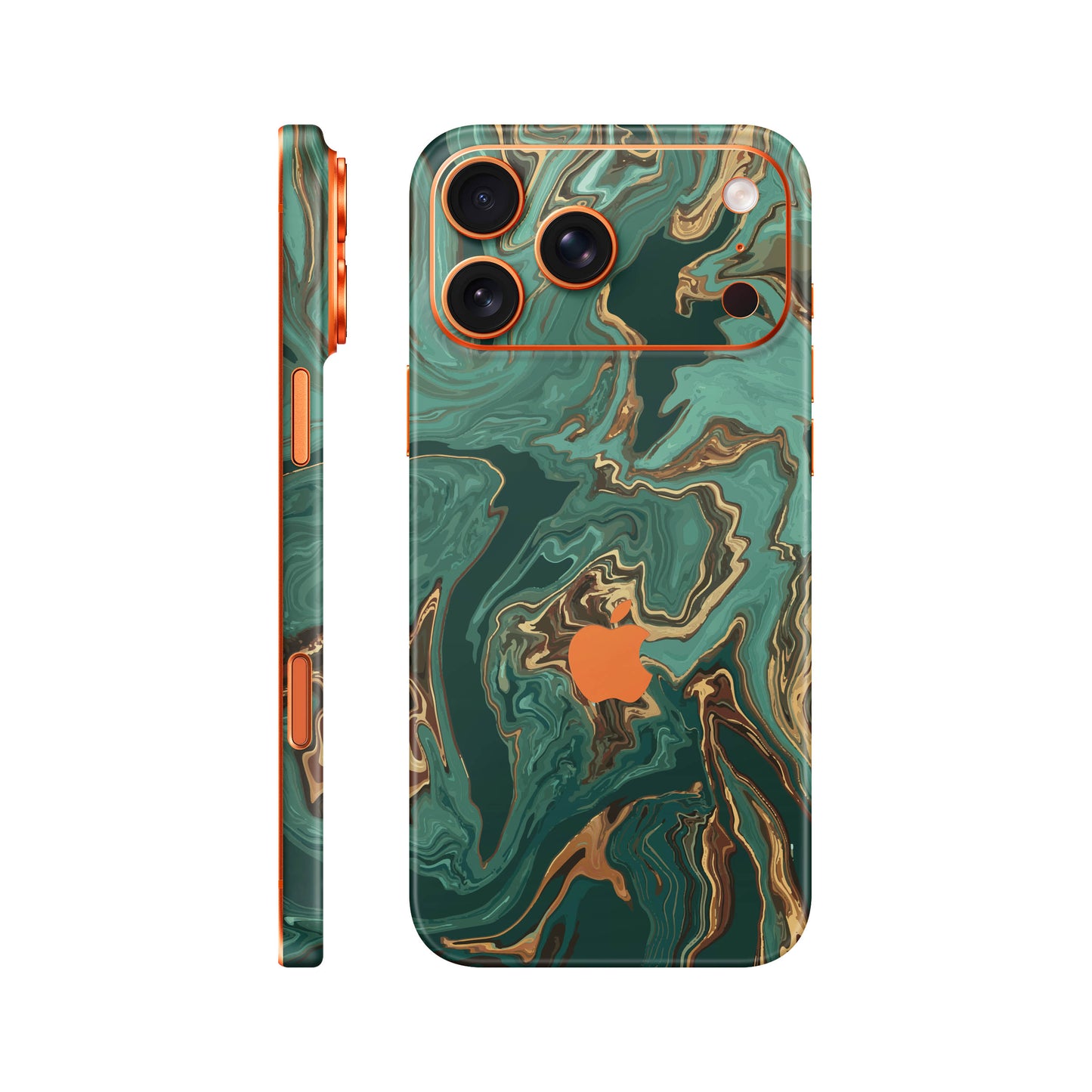Folie de protectie iPhone 17 Pro, eSkins Signature, Skin Emerald Flow