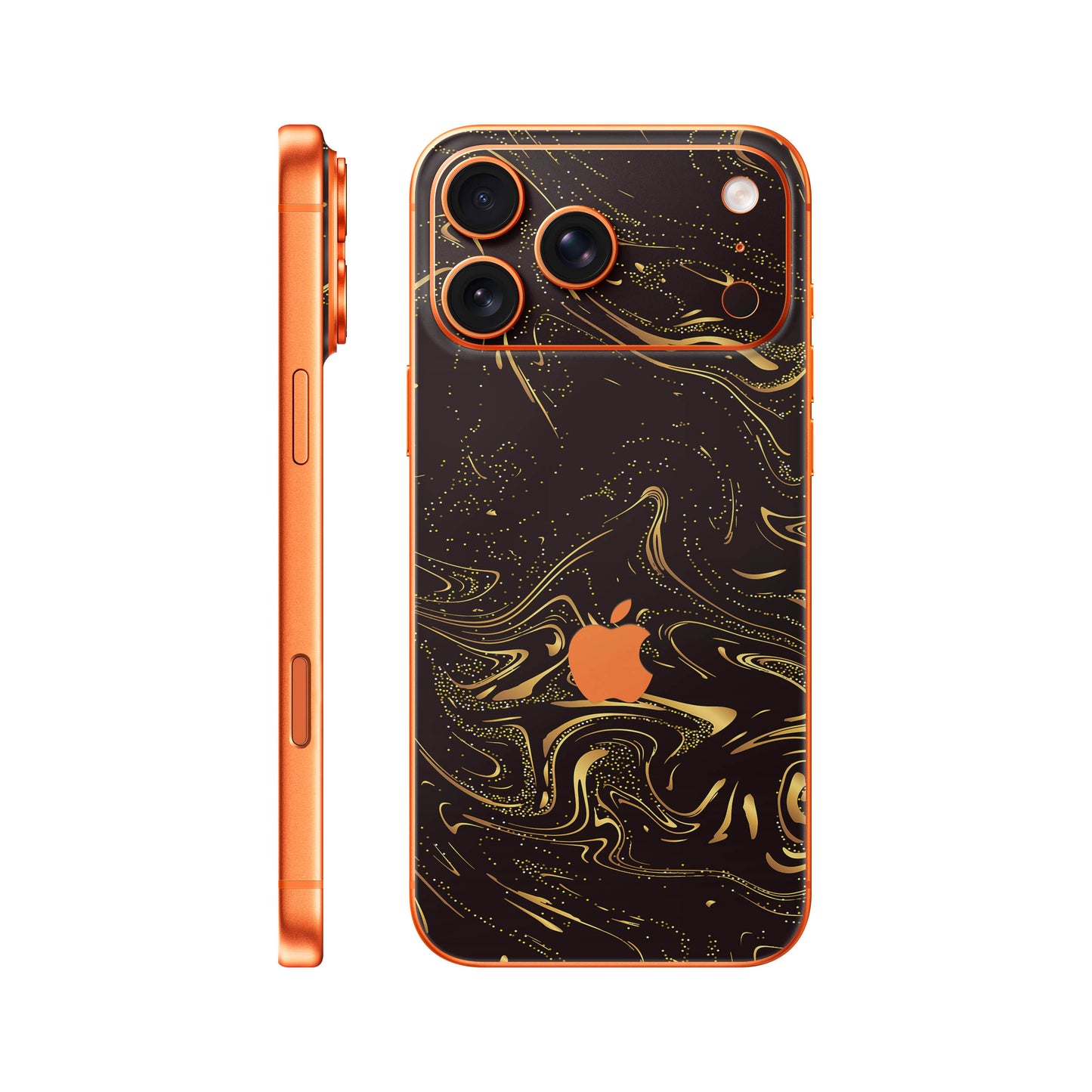 Folie de protectie iPhone 17 Pro, eSkins Signature, Golden Noir