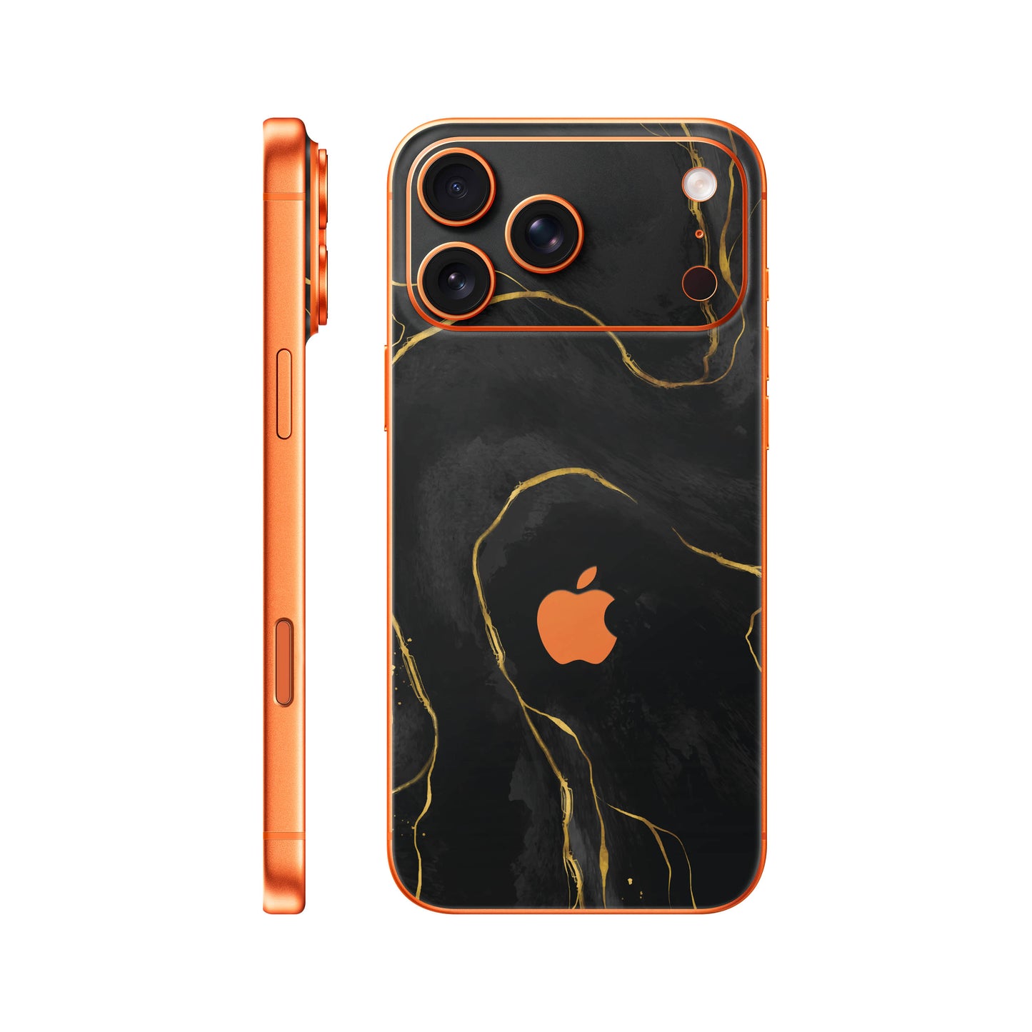 Folie de protectie iPhone 17 Pro, eSkins Signature, Skin Golden Onyx