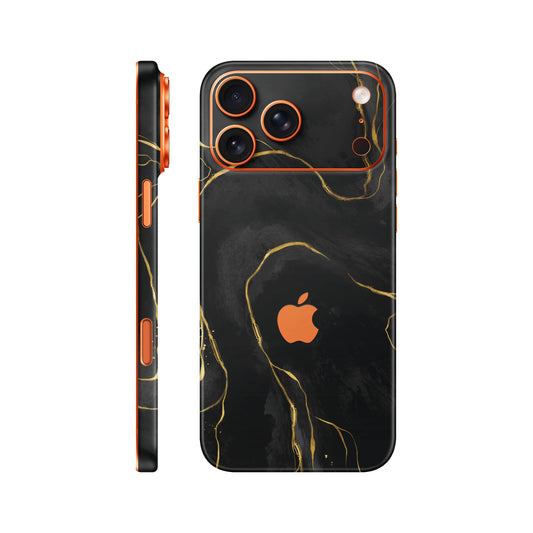 Folie de protectie iPhone 17 Pro, eSkins Signature, Skin Golden Onyx
