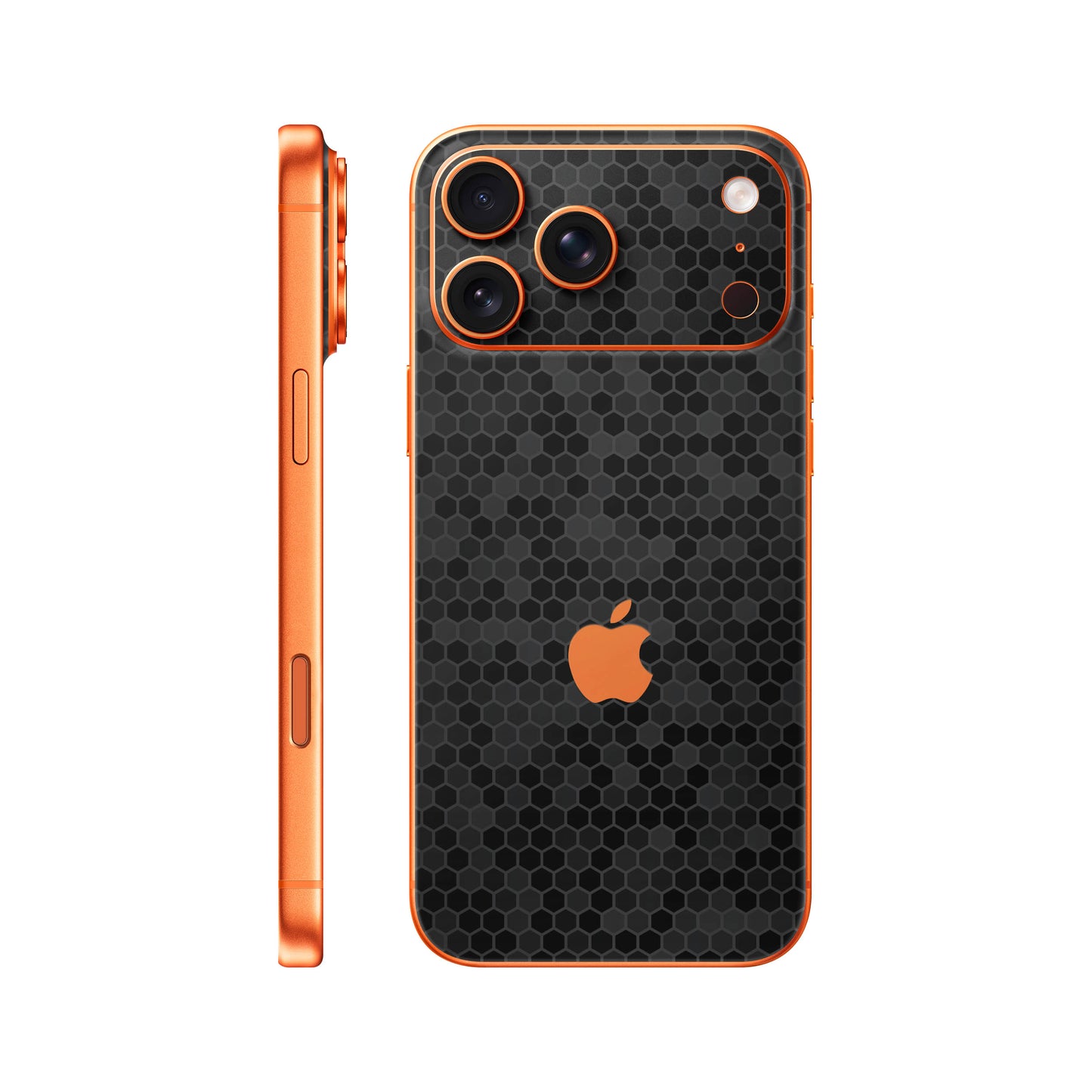 Folie de protectie iPhone 17 Pro, eSkins Elegans, Skin Honeycomb Negru