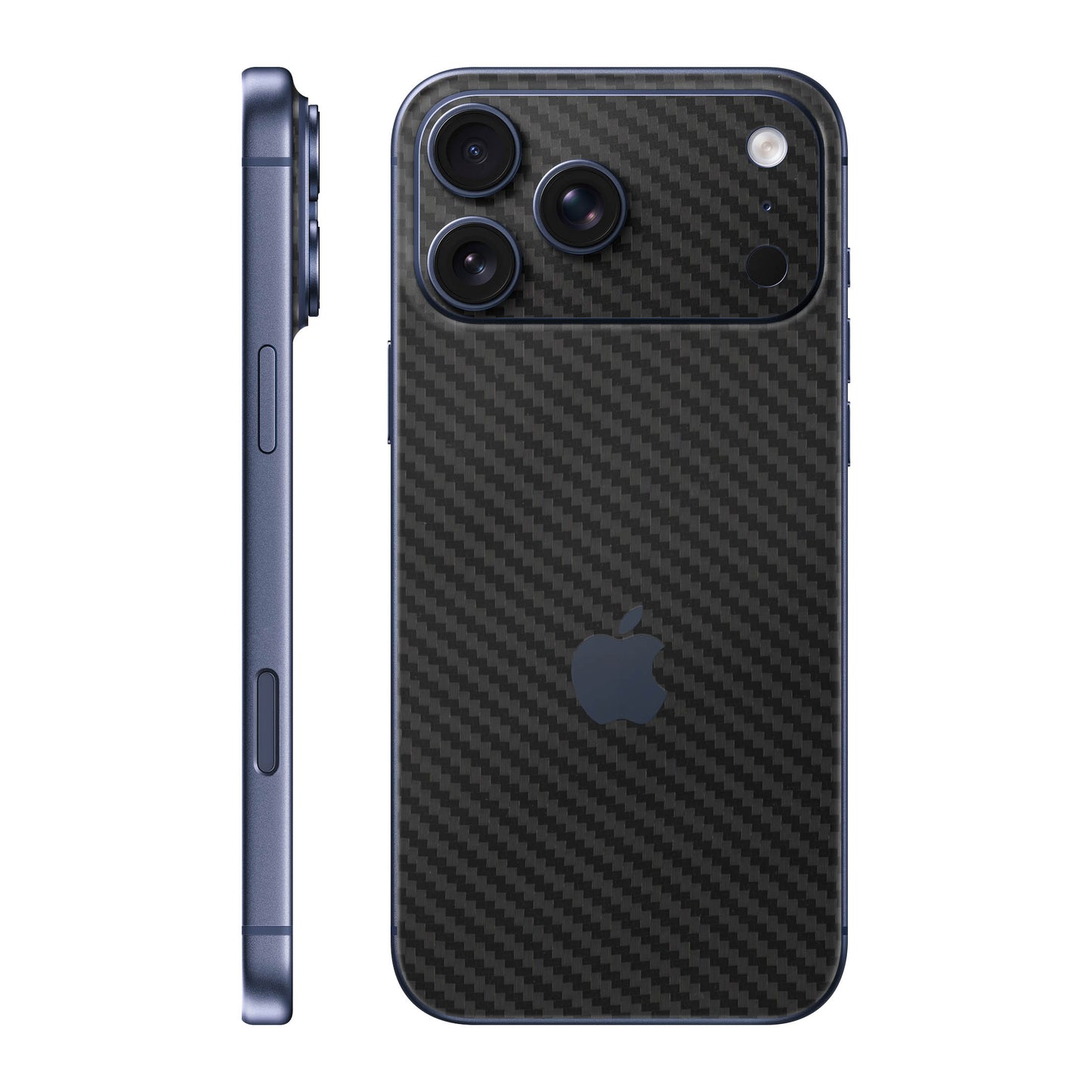 Folie de protectie iPhone 17 Pro Max, eSkins Elegans, Skin Carbon Negru