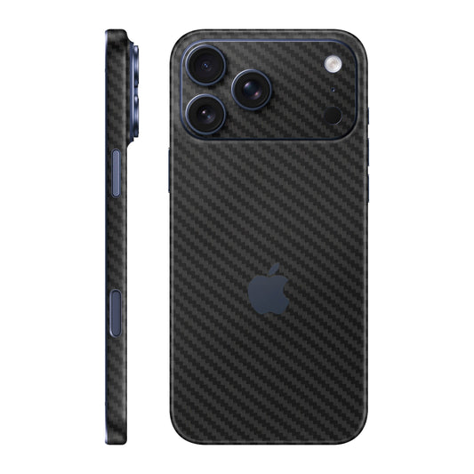 Folie de protectie iPhone 17 Pro Max, eSkins Elegans, Skin Carbon Negru