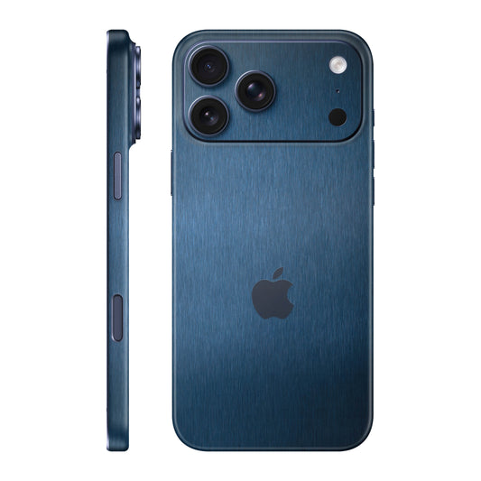 Folie de protectie iPhone 17 Pro Max, eSkins Elegans, Skin Metalic Albastru