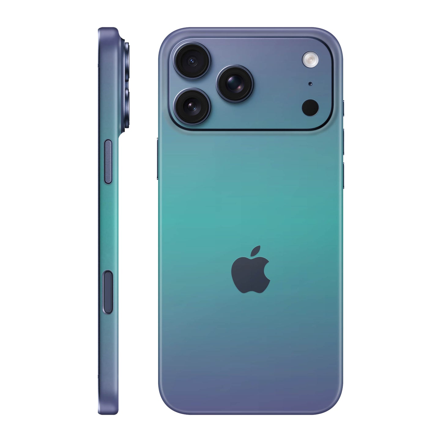 Folie de protectie iPhone 17 Pro Max, eSkins Unique, Skin Cameleon Turcoaz-Lavanda