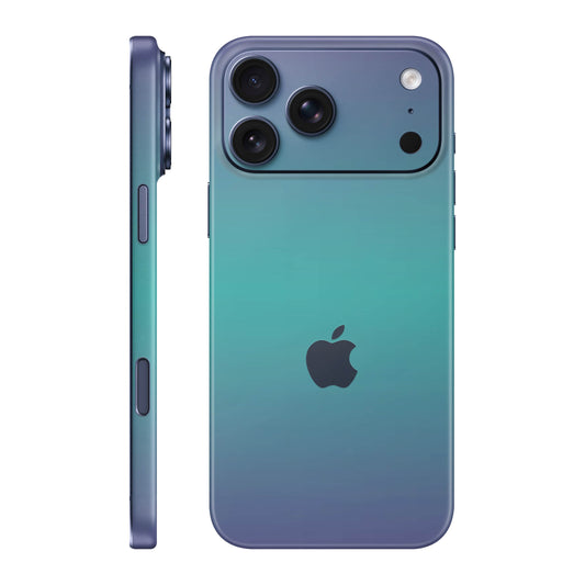 Folie de protectie iPhone 17 Pro Max, eSkins Unique, Skin Cameleon Turcoaz-Lavanda