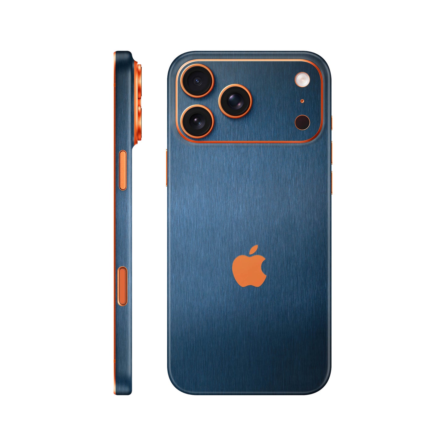 Folie de protectie iPhone 17 Pro, eSkins Elegans, Skin Metalic Albastru