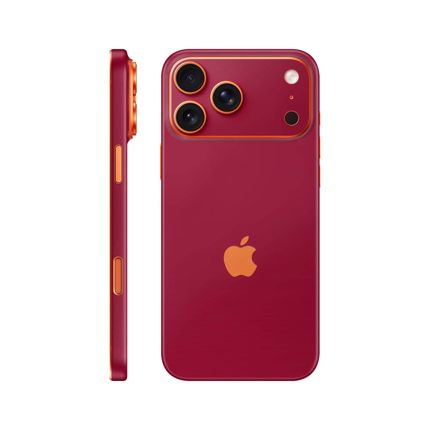Folie de protectie iPhone 17 Pro, eSkins Unique, Skin Mat Rosu