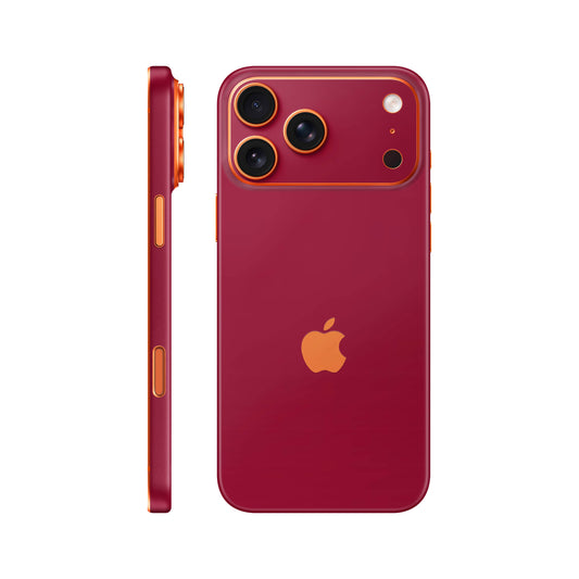 Folie de protectie iPhone 17 Pro, eSkins Unique, Skin Mat Rosu