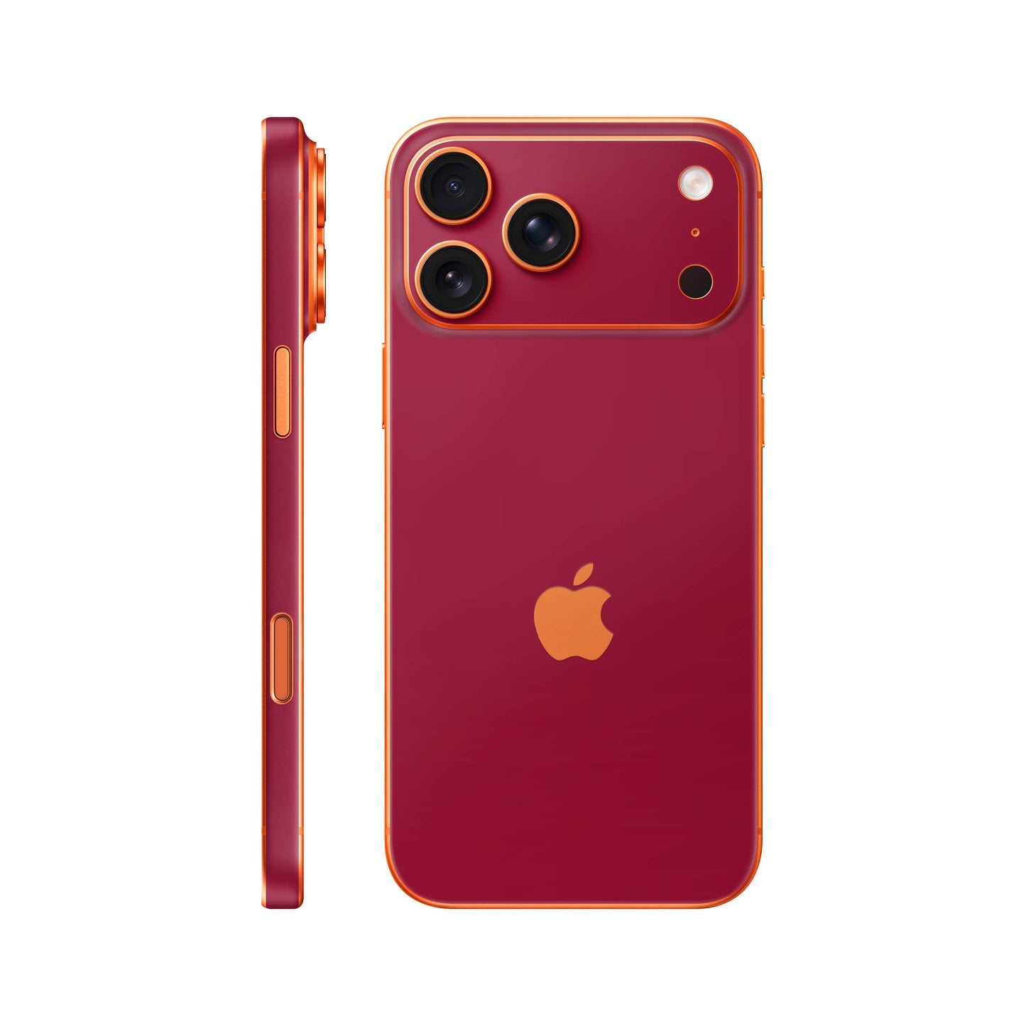 Folie de protectie iPhone 17 Pro, eSkins Unique, Skin Mat Rosu