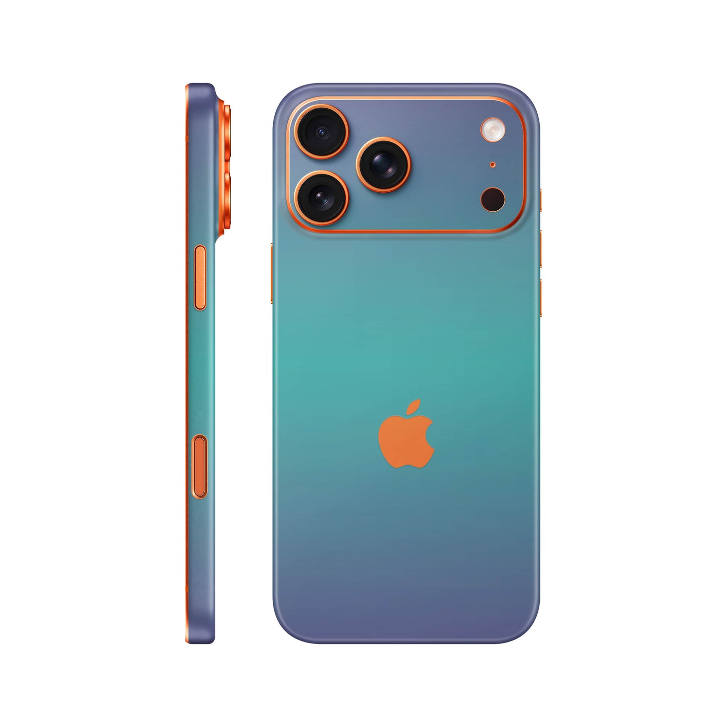 Folie de protectie iPhone 17 Pro, eSkins Unique, Skin Cameleon Turcoaz-Lavanda