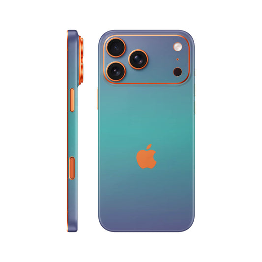 Folie de protectie iPhone 17 Pro, eSkins Unique, Skin Cameleon Turcoaz-Lavanda