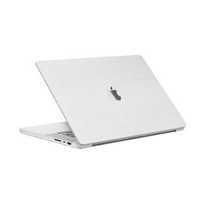 Folie de protectie MacBook Pro 16" M4 (2024), eSkins Elegans, Skin Carbon Alb