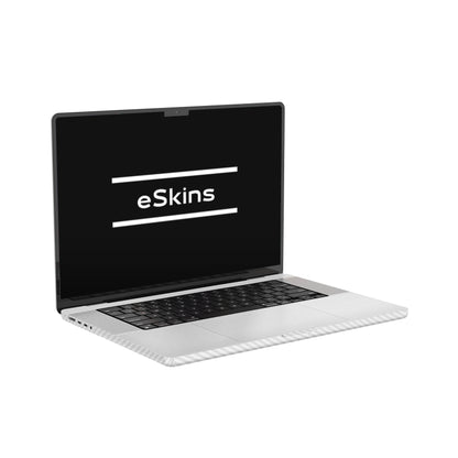 Folie de protectie MacBook Pro 16" M4 (2024), eSkins Elegans, Skin Carbon Alb
