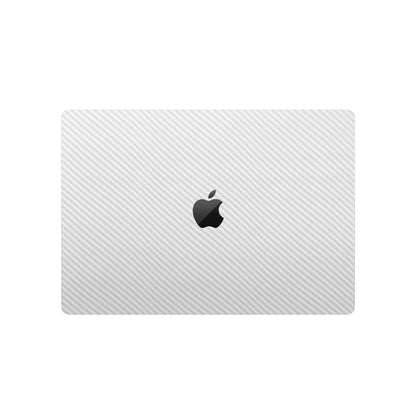 Folie de protectie MacBook Pro 16" M4 (2024), eSkins Elegans, Skin Carbon Alb