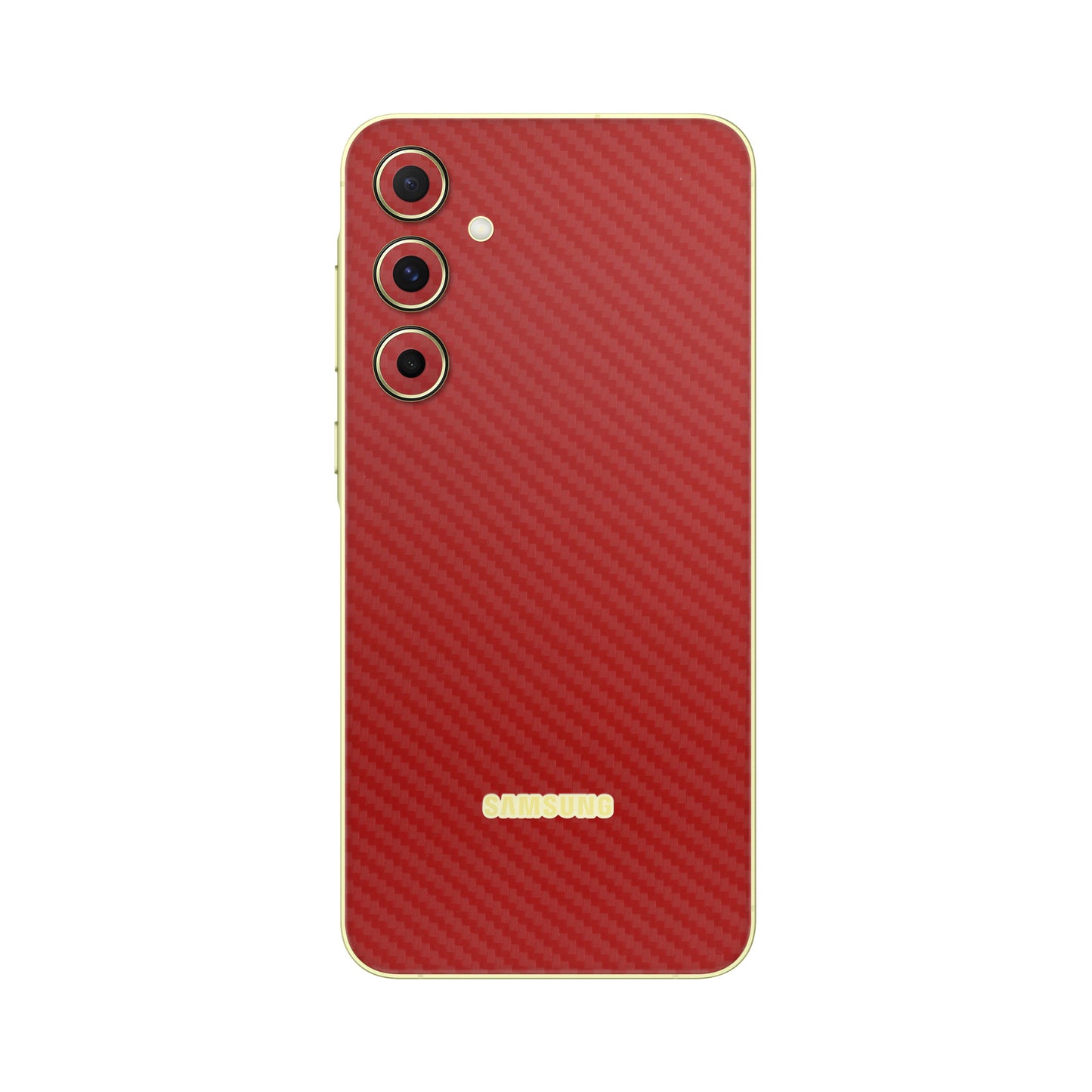 Folie de protectie Samsung Galaxy A15, eSkins Elegans, Skin Carbon Rosu