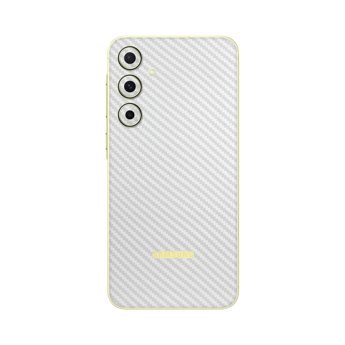 Folie de protectie Samsung Galaxy A15, eSkins Elegans, Skin Carbon Alb