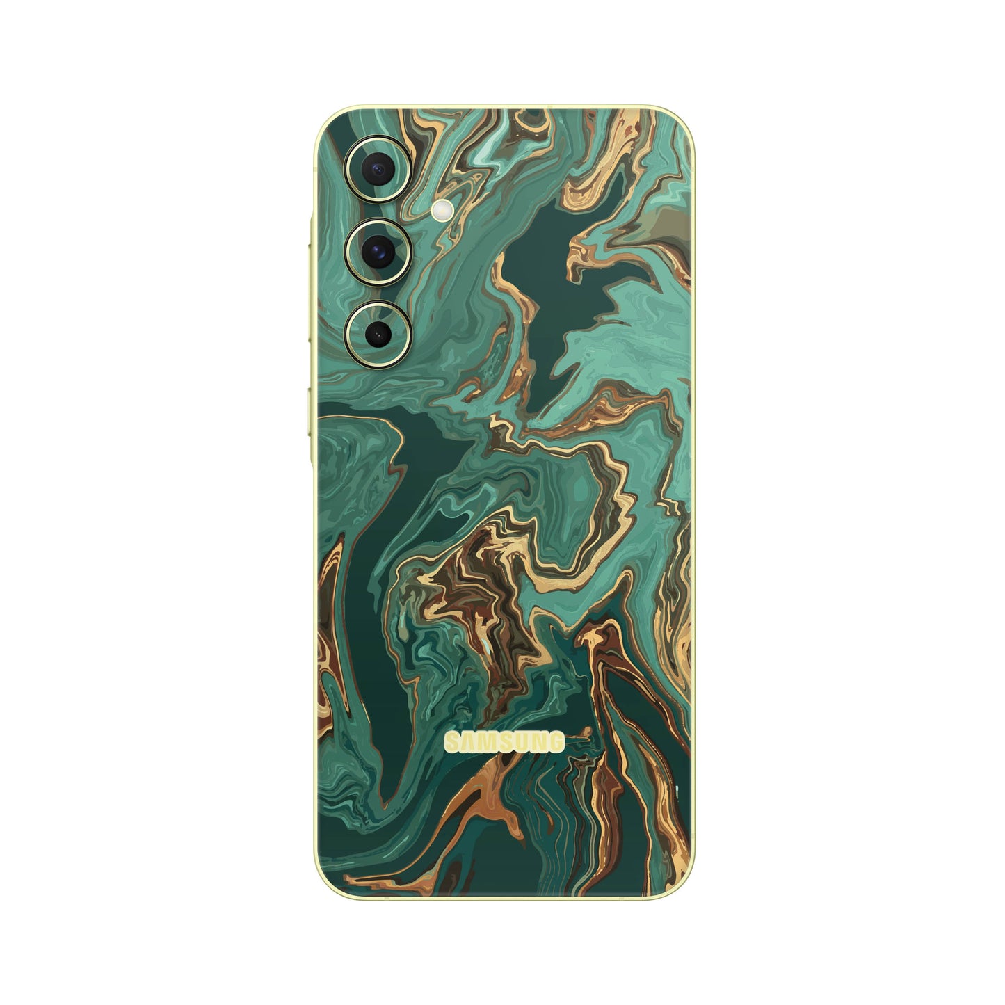 Folie de protectie Samsung Galaxy A15, eSkins Signature, Skin Emerald Flow