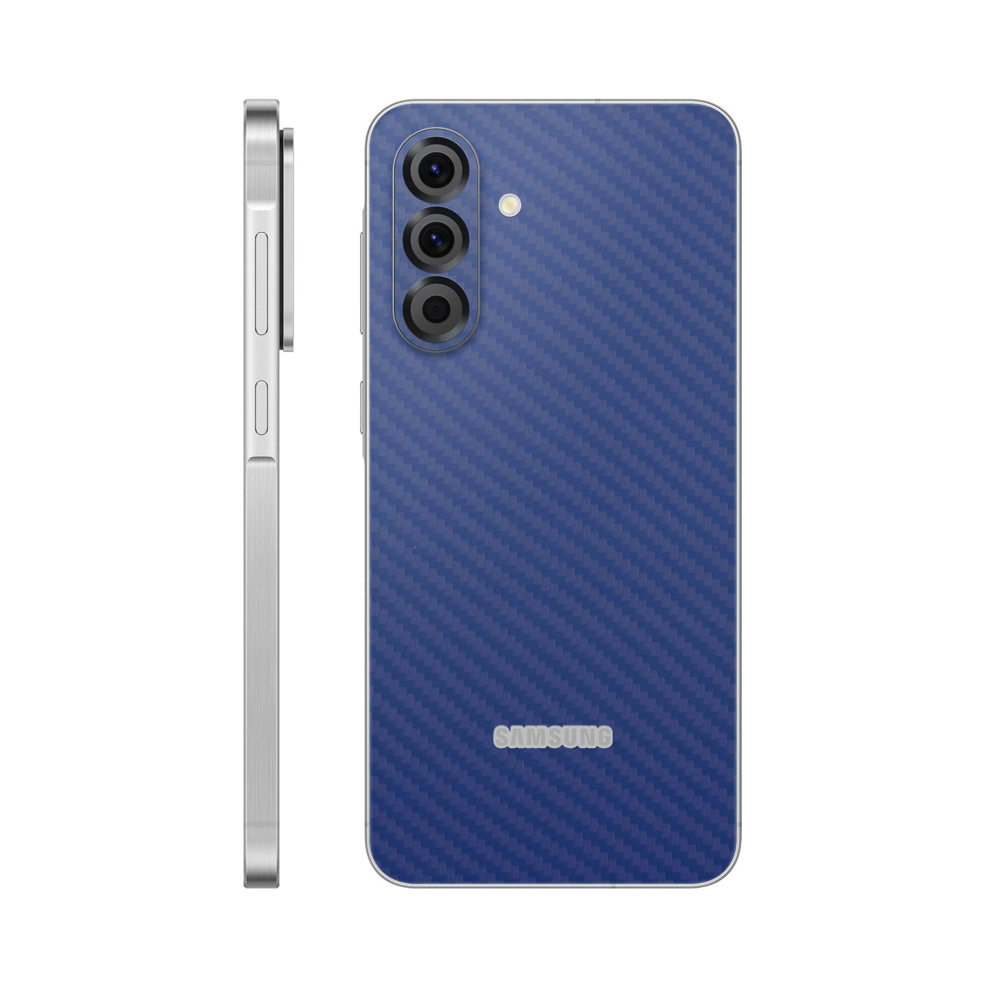 Folie de protectie Samsung Galaxy A26, eSkins Elegans, Skin Carbon Albastru