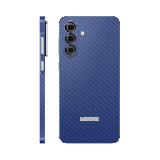 Folie de protectie Samsung Galaxy A26, eSkins Elegans, Skin Carbon Albastru