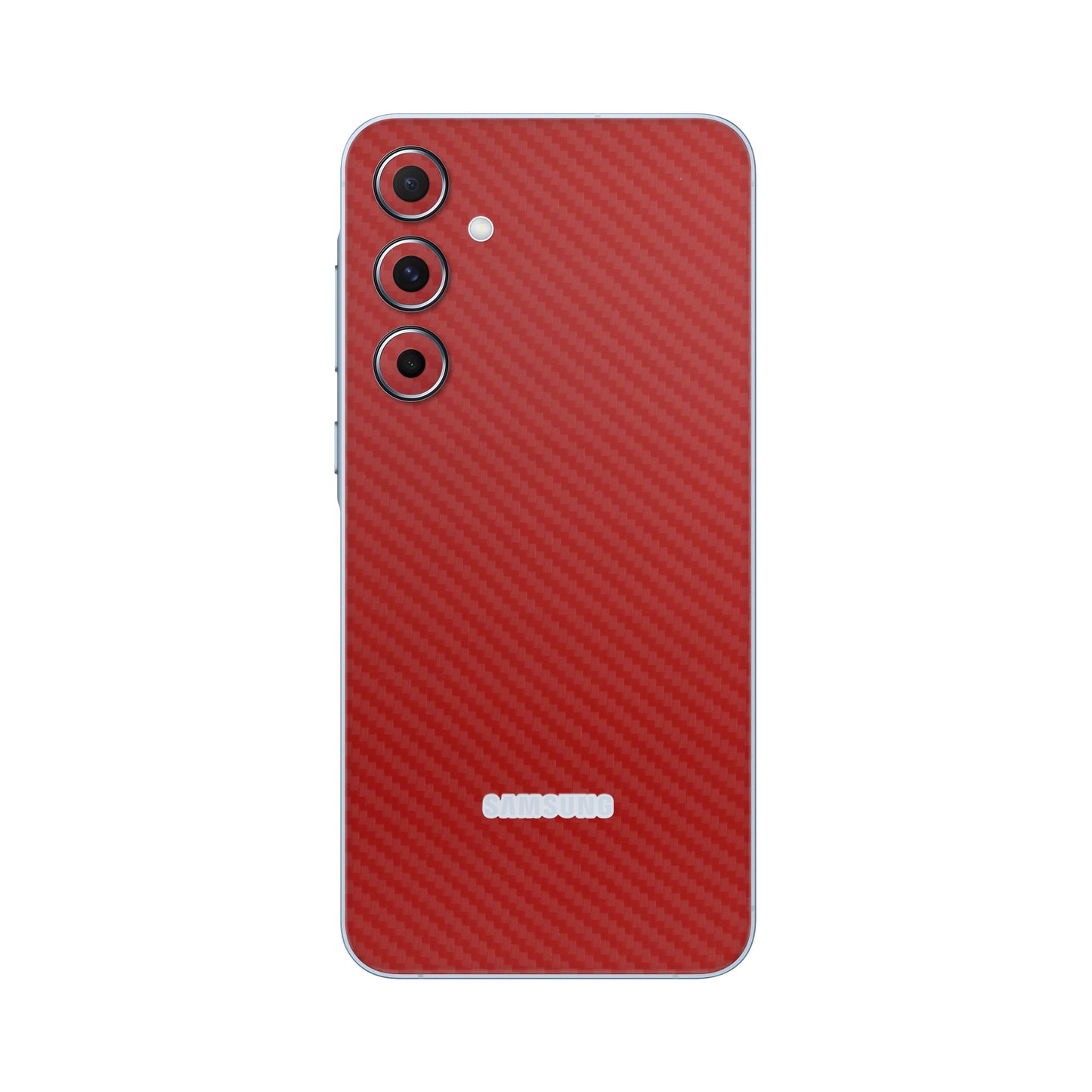 Folie de protectie Samsung Galaxy A35, eSkins Elegans, Skin Carbon Rosu