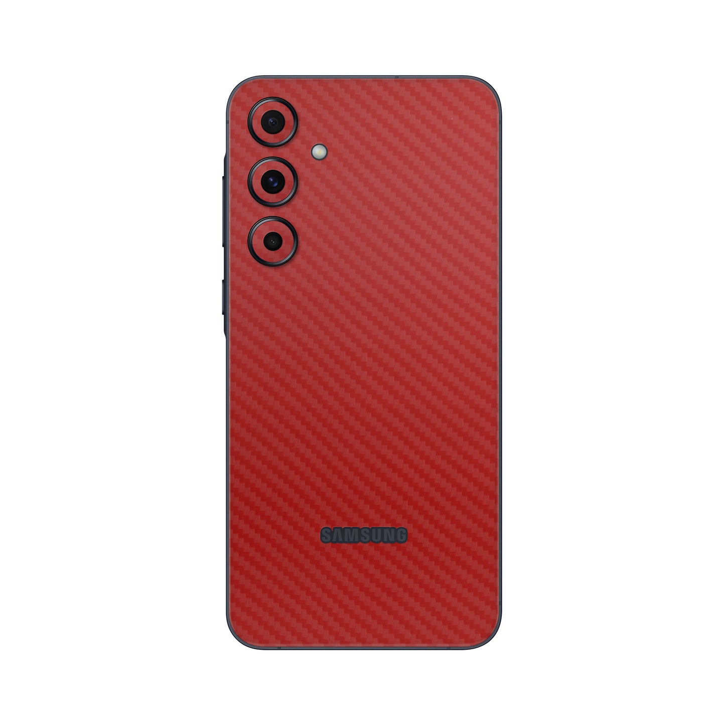 Folie de protectie Samsung Galaxy A55, eSkins Elegans, Skin Carbon Rosu