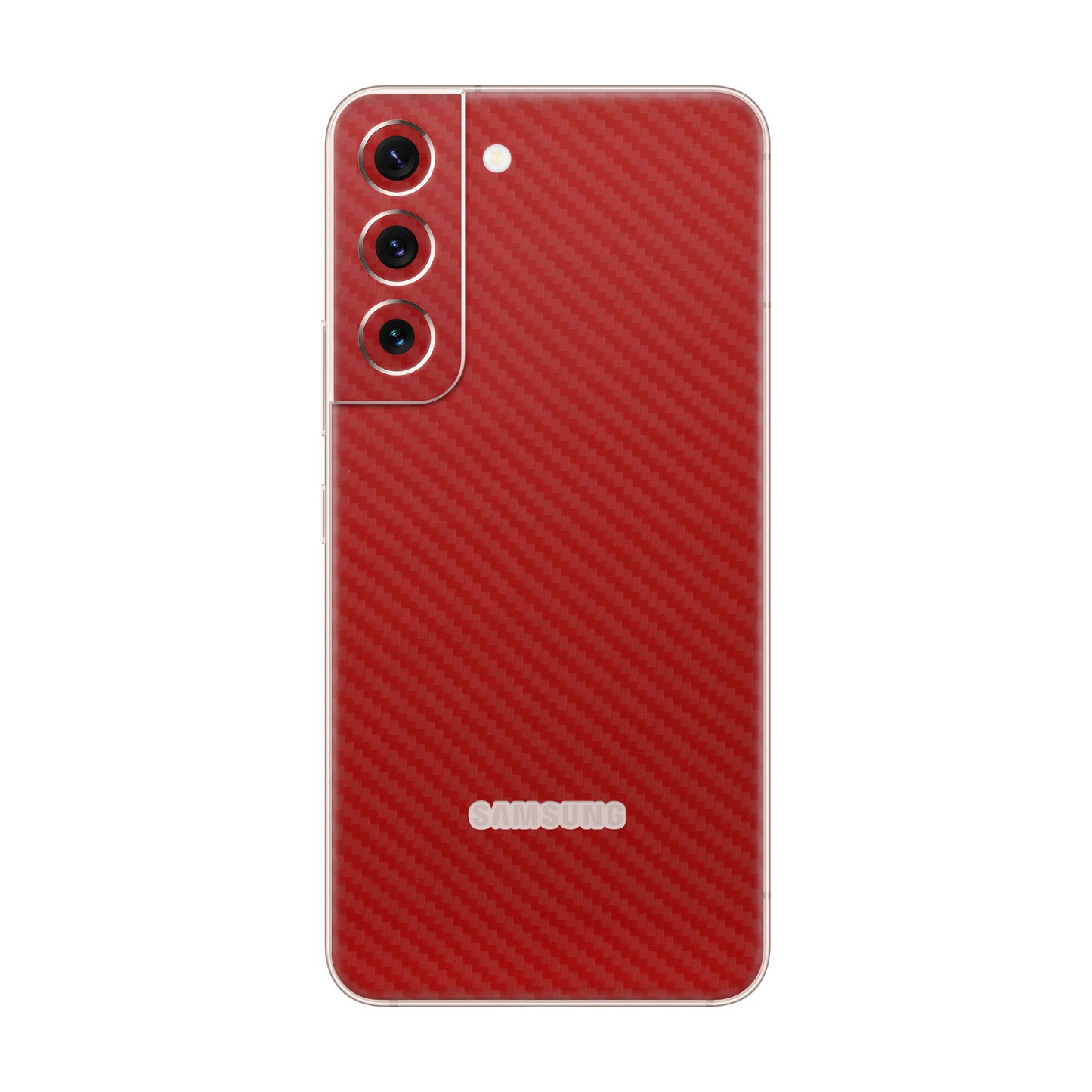 Folie de protectie Samsung Galaxy S22 Plus, eSkins Elegans, Skin Carbon Rosu