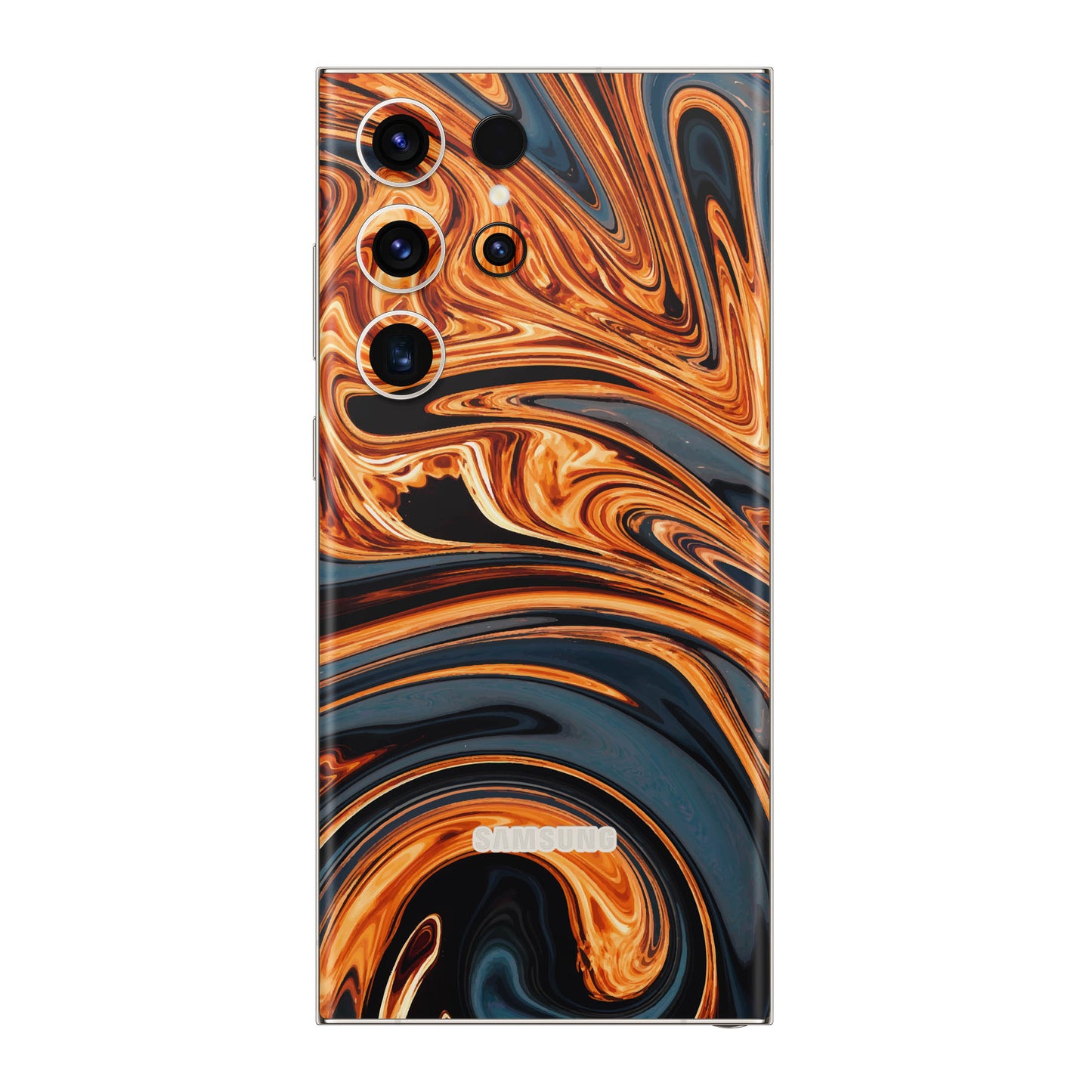 Folie de protectie Samsung Galaxy S22 Ultra, eSkins Signature, Skin Amber Blaze