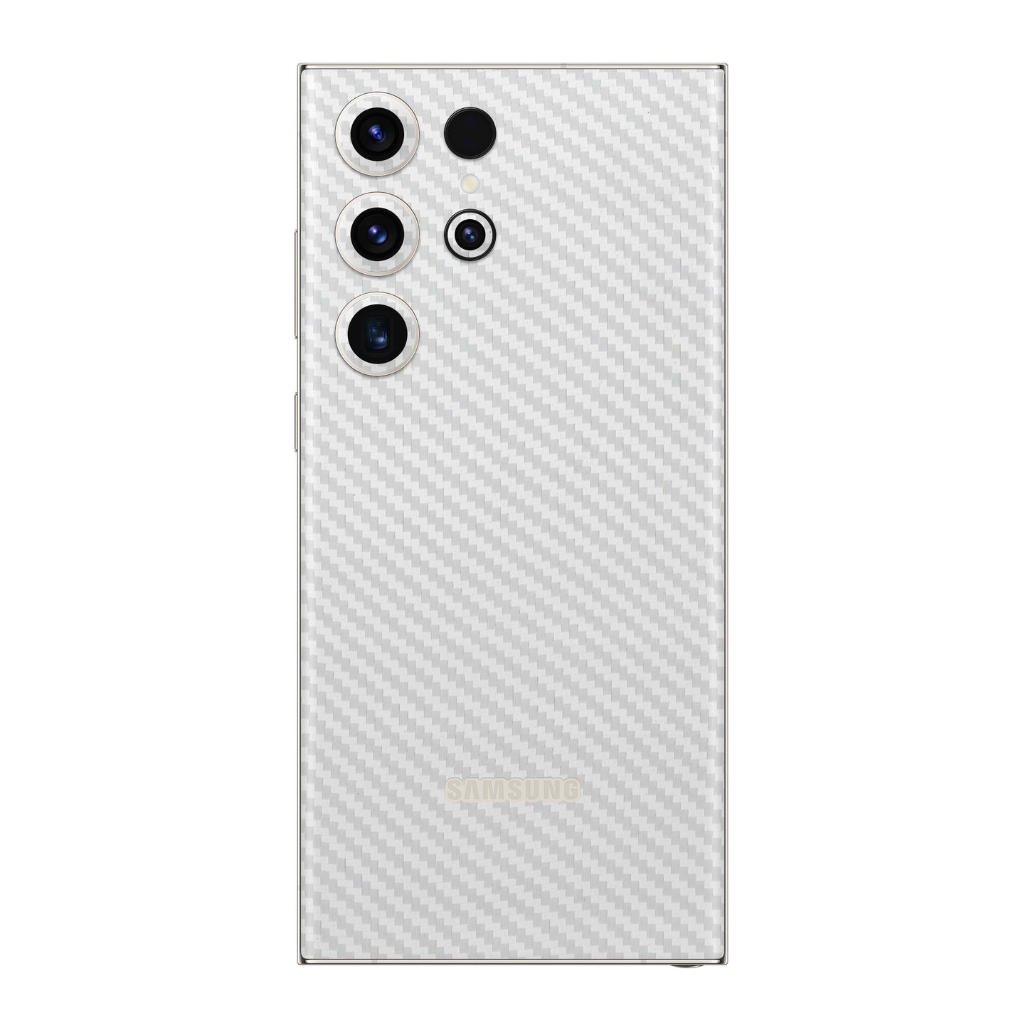 Folie de protectie Samsung Galaxy S22 Ultra, eSkins Elegans, Skin Carbon Alb